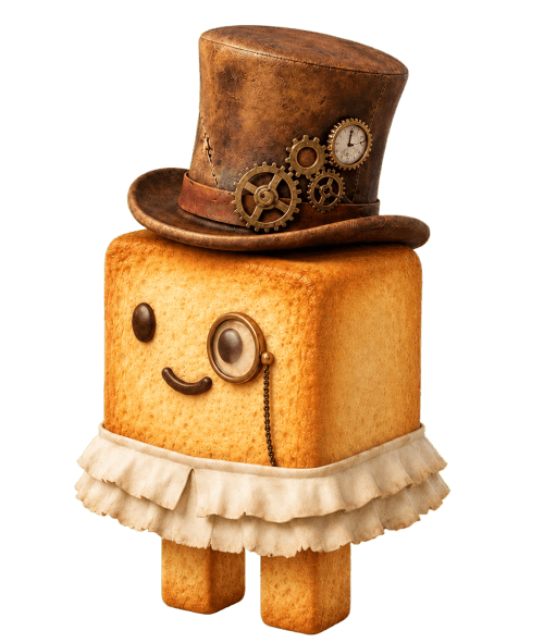 Crouton mascot pointing at the timeline